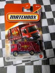 New Matchbox Garbage King Red 2025 Work Truck Industrial Trash Truck Box Ship  - Picture 1 of 2