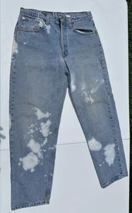 Pantalones de mezclilla vintage Levis 555 para hombre 32 X 30 calce relajado pierna recta años 90 blanqueados EE. UU. - Imagen 1 de 23