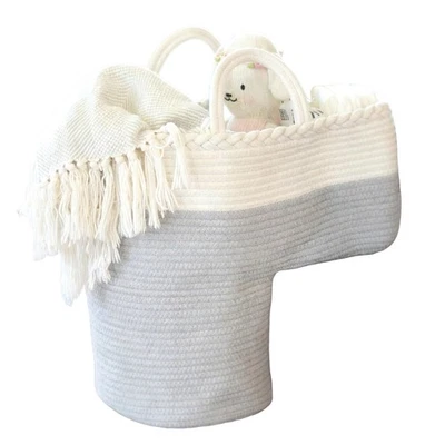 Cesta de escalera mango portátil plegable tejido organizadores de escalones de primera clase Foto 1 de 4