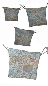 4 x Duralee Pavilion Botanical Wildlife Whimsy Seat Cushion Covers 16.5 x 16.5" - Picture 1 of 22