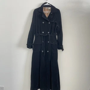 Vintage Newport News nero velluto spolverino cappotto trench donna 14 festival steampunk - Foto 1 di 11