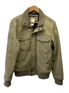 Avirex Leather Jacket Blouson/L/Goat Leather/Ivo/Plain/6171076 1918 - Picture 1 of 8