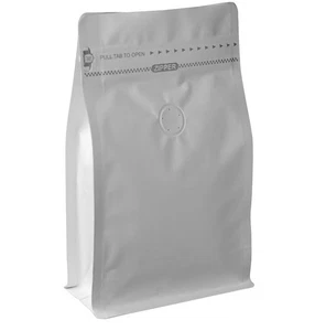 100 Stück 16 Unzen Weiß Kaffeebeutel mit Aluminiumfolie Liner Entgasung - Bild 1 von 7