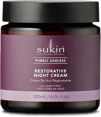 Sukin Purely Ageless Restorative Night Cream 120ml - with Ribose, Macadamia...  - Image 1 of 4