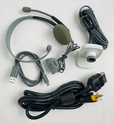 Microsoft Xbox 360 Live Vision Webcam W/ Headset, USB Cord And Audio Video Cable - Image 1 of 4