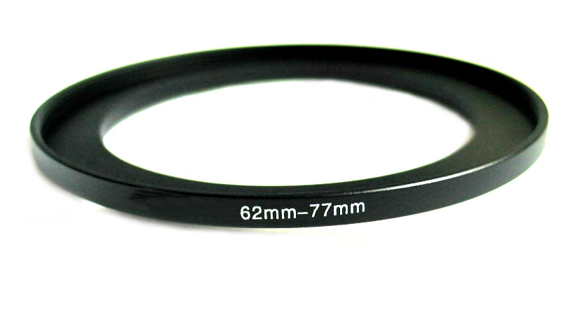 Step-up adapter ring 62-77 62mm-77mm Anodized Black NEW for Camera New US Seller - Image 1 of 1