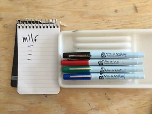 Vintage Sanford Vis-a-Vis Overhead Projector Wet Erase Markers qty.4 M116 FINE - Bild 1 von 3