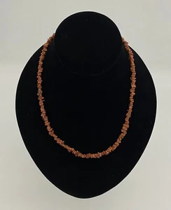 COLLANA CHIP PIETRA ORO NATURALE PERLINE 18" dichiarazione moda guarigione Reiki - Foto 1 di 2