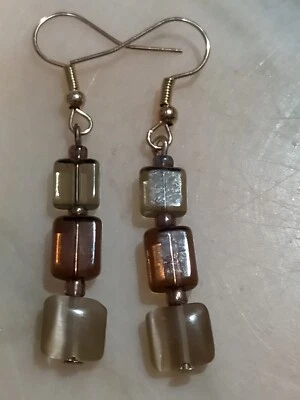 Beautiful coloured glass bead earrings (T3) - image 1 of 2