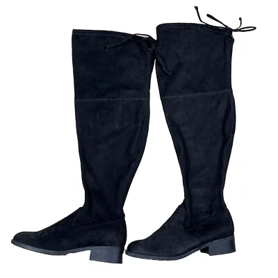 Botas por encima de la rodilla negras de gamuza sintética Unisa Maury para mujer talla 8,5 W Foto 1 de 4