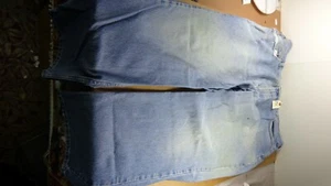 LL Bean Men's Relaxed Fit Jeans 42x32 Casual Faded Light Blue Jeans distressed - Picture 1 of 12