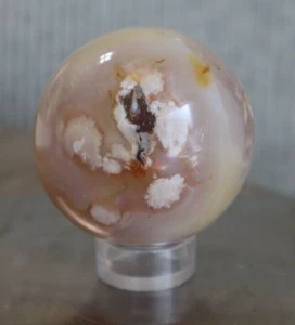 ESFERA DE CORNALINA DE FLORES 55,9 MM/ 233,4 GRAMOS - Imagen 1 de 6