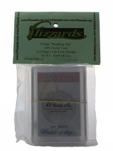 ASE Frosty Case - Wedding Day, 2x3 Snap Lock Coin Storage, 3pk - Picture 1 of 3