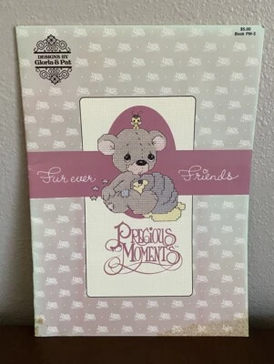 Precious Moments Cross Stitch Pattern Chart Book Furever Friends Book NOS - Image 1 of 4