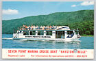 Postcard Seven Point Marina Boat, Raystown Belle, Raystown Lake, Pa Ticket (820)