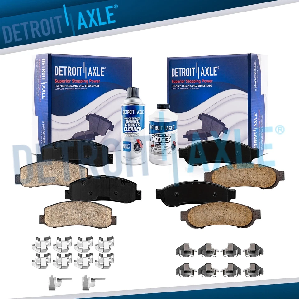 Front & Rear Ceramic Brake Pads Fit for 2005 - 2012 Ford F-250 F-350 Super Duty - Image 1 of 4