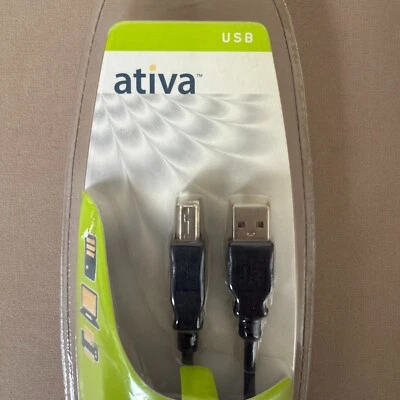 NUEVO Cable Ativa USB 2.0 6 pies, enchufe A a B, cable escáner impresora, 480 Mbps Foto 1 de 4