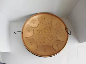Fancy Pans Key Of C Mini Pan - 12 Notes Black/Gold 14" diameter x 4" steel Drum - Picture 1 of 5