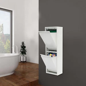 Waste & Recycling Cabinet with 2 Buckets Tilt Out Trash Bin Cabinet Organizer - Picture 1 of 19