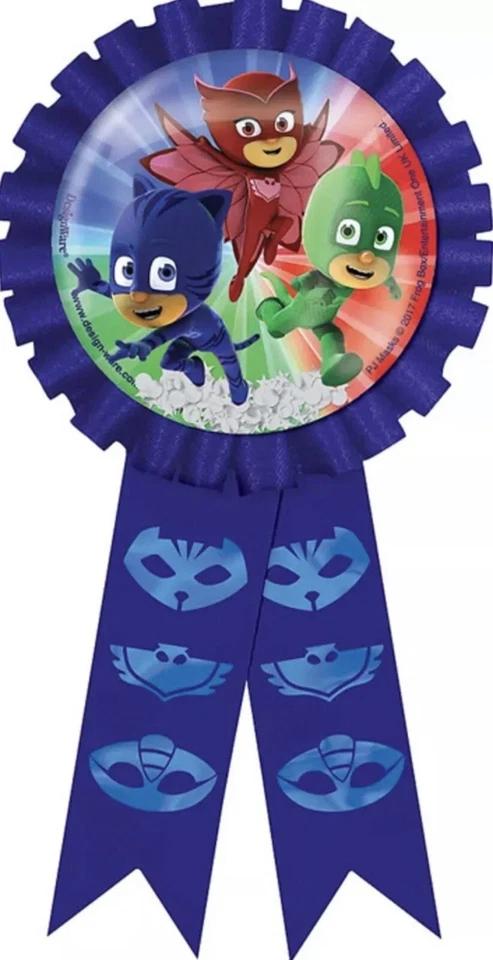 PJ Mascarillas Fiesta de Cumpleaños Premio Cinta Hinchada con Lámina Confeti Interior Seda 5.5" NUEVO Foto 1 de 1