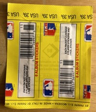 1991 Panini Baseball Stickers Pack Jack Clark #98 Padres Showing On Back