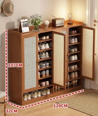Bambù Scarpiera, Portascarpe,7/8 Ripiani Armadio multiuso porta scarpe camera - Immagine 1 di 4