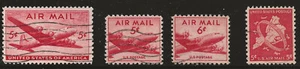 US Scott #C32-33 & C38-39, Singles 1946-48 Air Mail FVF Used - Picture 1 of 1