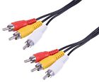 AV Cable Audio Video 3 RCA Phono Lead Red White Yellow Male to Male 2m New