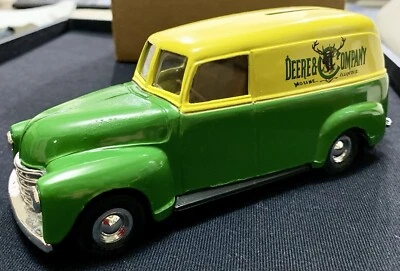 LIM ED ERTL 1950 CHEV ПАНЕЛЬ ГРУЗОВИК JOHN DEERE БАНК С КЛЮЧОМ СДЕЛАНО В США 1991 ЛИТОЙ - Изображение 1 из 4