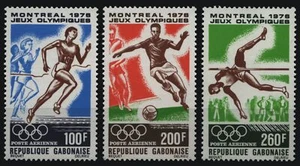 Gabón 1976 - Mi-Nr. 602-604 ** - MNH - Olympia Montreal - Imagen 1 de 1