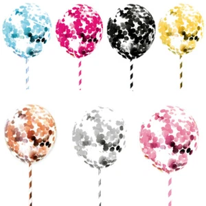 Balloon Cake Topper Confetti Balloons Birthday Cake Baby Shower Cakes Wedding - Picture 1 of 8