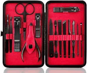 Keiby Citom Professional Stainless Steel Nail Clipper Travel & Black/Red  - Picture 1 of 7