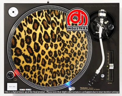DJ INDUSTRIES Leopard Print - 7"-12" DJ slipmat for LP turntable record player
