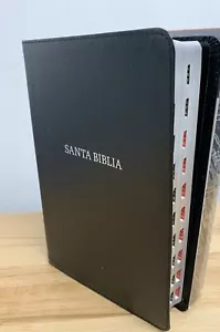 Biblia Letra Gigante REINA VALERA 60Negro, Piel Fabricada Con índice 14 PUNTOS - Picture 1 of 8