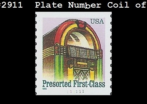 USA5 #2911 MNH PNC1 Pl #111111 Juke Box (BEP) - Image 1 of 1