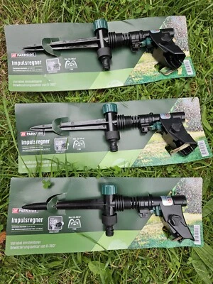 PARKSIDE 3x Regner Rasensprenger Impulsregner Kreisregner Bewässerung 110-490qm 3 Stück