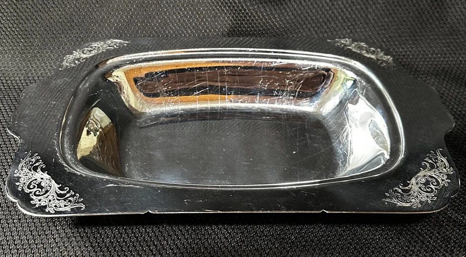 Farberware Vtg Stainless Steel Etched Floral Cheese & Snack Serving Tray - Image 1 of 4