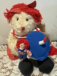 Dakin 85th Raggedy Ann Birthday Bear w/Cake and Mini Raggedy Ann & Andy Plush - Picture 1 of 6