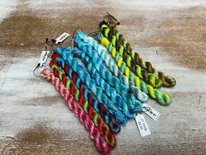 Tuscan Rose hand dyed PERLE COTTON thread SIZE 5 - 10 skeins 27 yard each Lot 5A - Picture 1 of 3