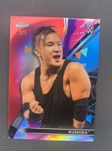 Kushida 2021 Topps Finest WWE Red Refractor #109 SP Short Print /5 Red - Picture 1 of 2