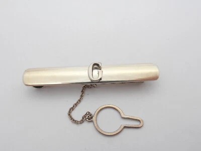 Fermacravatta in Argento 925 con Lettera - G - Iniziale Nome - Alfabeto - Immagine 1 di 4