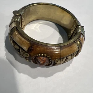 Vintage Armband Knochen & Metall - Bild 1 von 2