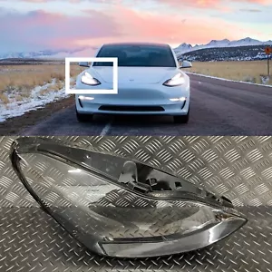 Tesla Model 3 Headlight Lens Replacement 2017-2023 RIGHT Drivers Side - Picture 1 of 9