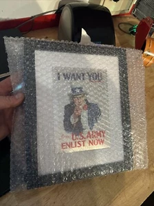 Army Uncle Sam I Want You .999 Silver Bullion Foil Poster 5x7 Enlisted RARE USA - Picture 1 of 19