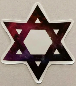 Star of David Sticker New 3"x 2.75" Decal Galaxy Background Jewish Symbol Sign - Picture 1 of 1