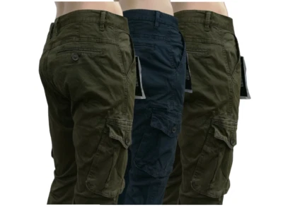 Pantalone Autunno Inverno Cargo Uomo Dsplay Tasconi Slim Fit Tg.42/44 - Immagine 1 di 4