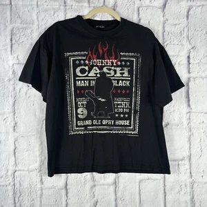 Vintage Johnny Cash Zion Rootswear XL Black Short Sleeve Y74 See Measurements - Picture 1 of 8