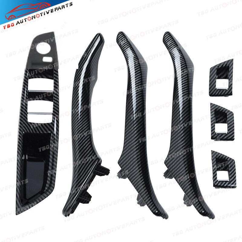 Tirador de puerta de fibra de carbono RHD para BMW 525i 528i 530i 535i 540i 2011-2017 ✅ Foto 1 de 1