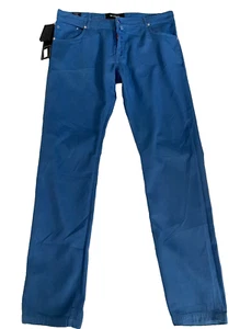 Pantalones Kiton Corte Jean 5 Bolsillos Talla 36 Azul Mezcla Algodón Hecho en Italia Nuevos con Etiquetas - Imagen 1 de 16