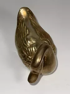 Messing Vintage Ente Figur Statue Wohnschmuck Tier Geschenk Struktur Ente - Bild 1 von 5